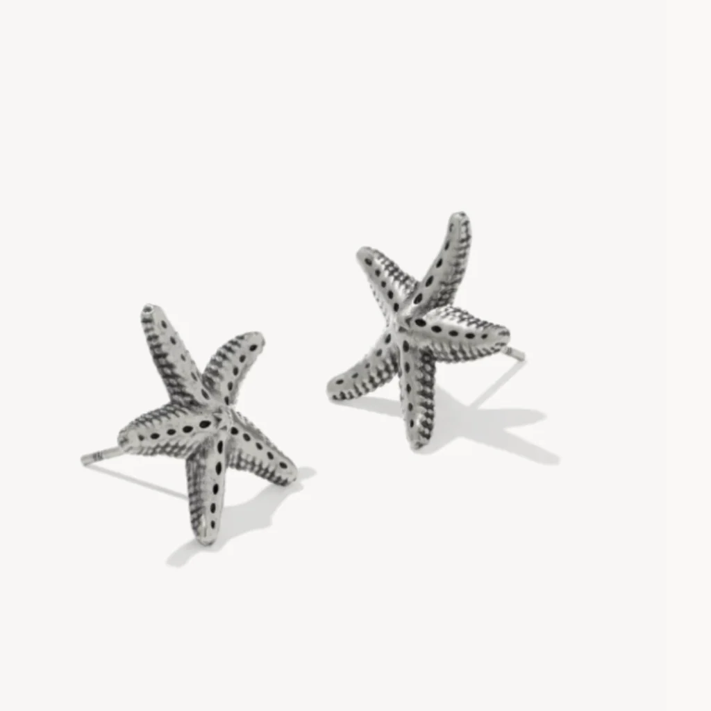 Kendra Scott : Parker Starfish Vintage Silver Earrings