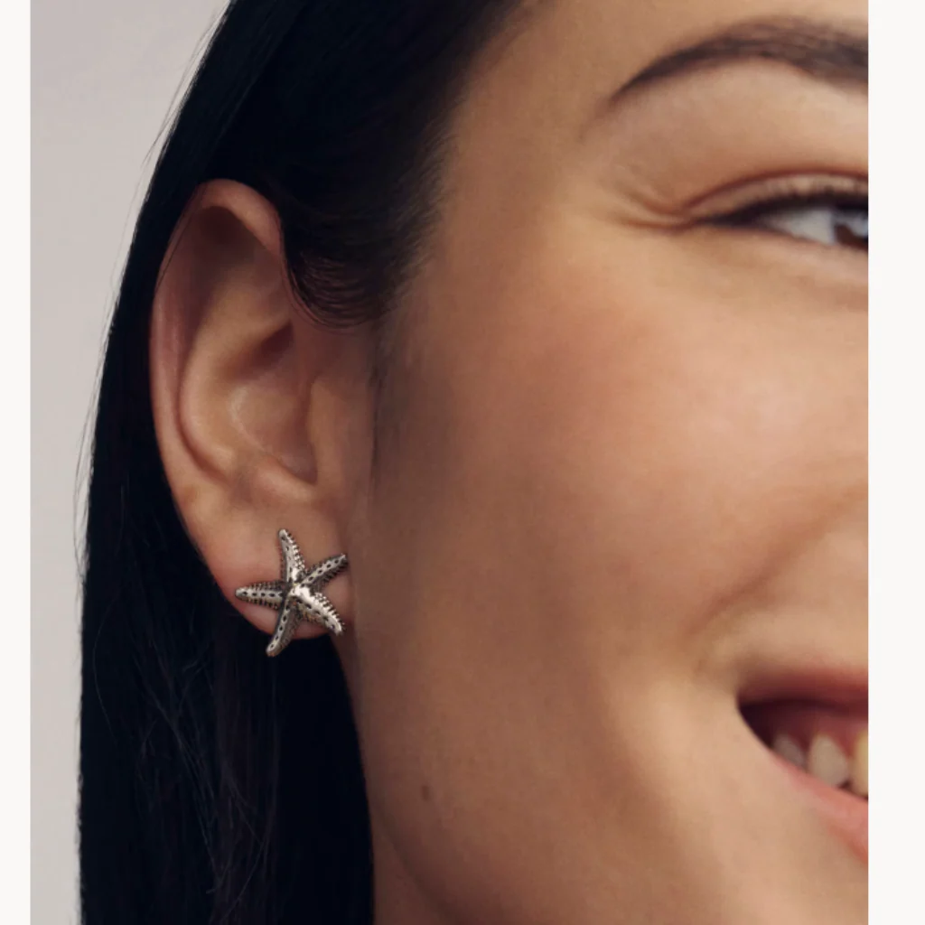 Kendra Scott : Parker Starfish Vintage Silver Earrings - Image 2