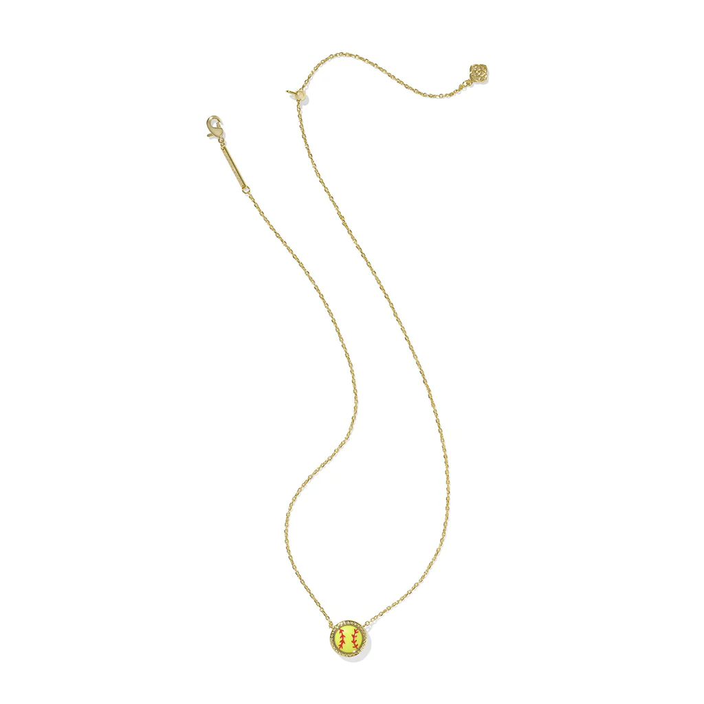 Kendra Scott : Softball Gold  Pendant Necklace - Gold - Image 2