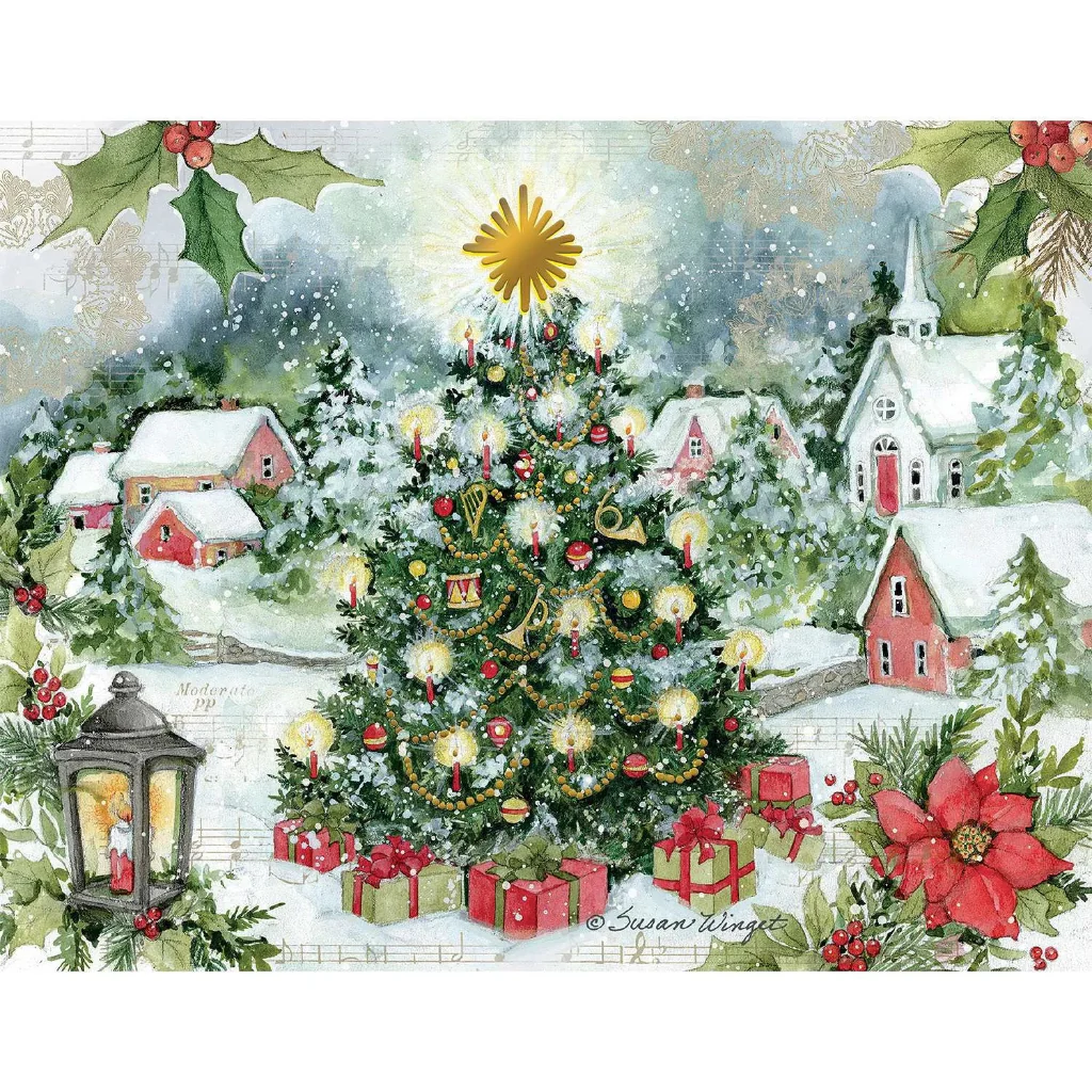 Lang : Christmas Tree Boxed Christmas Cards - Image 2