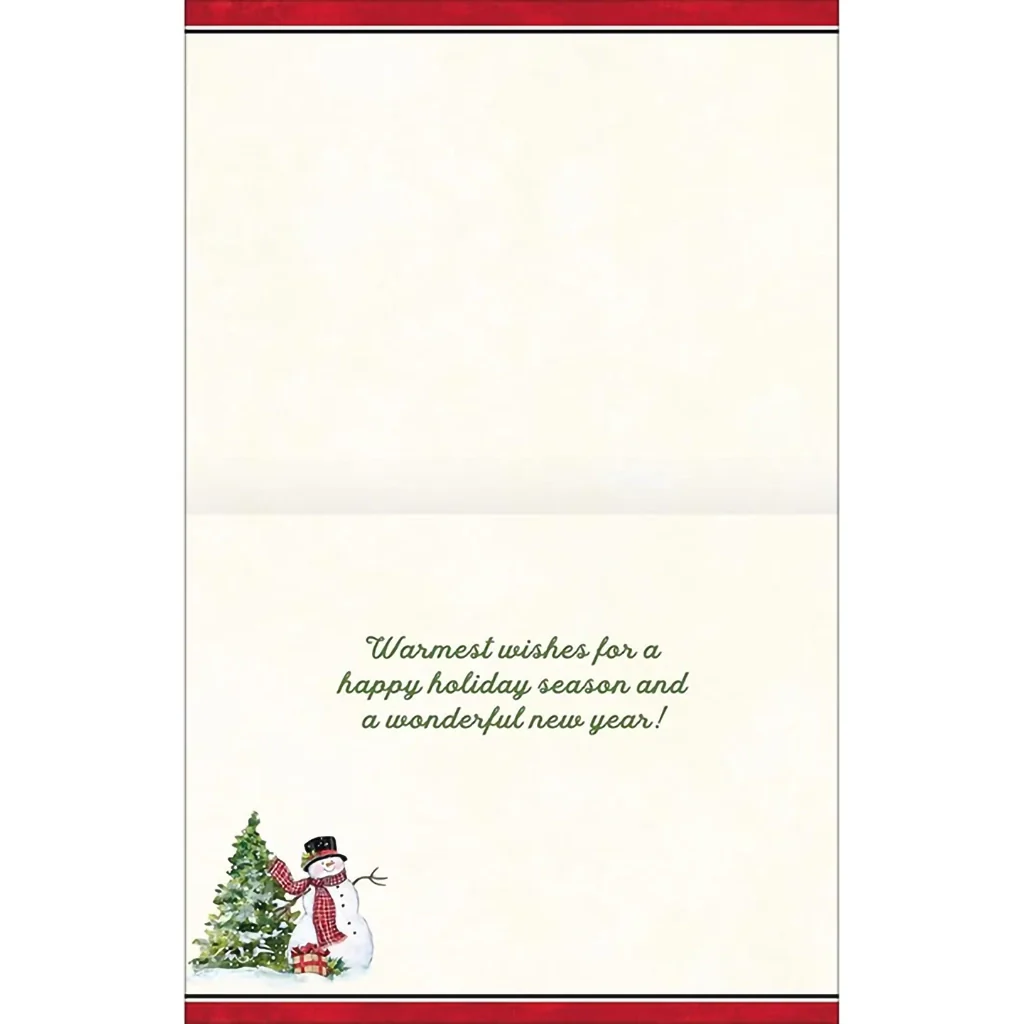 Lang : Classic Red Truck with Snowman Boxed Cards - Image 2