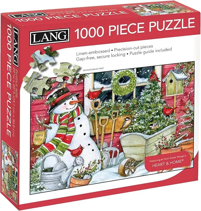 Lang : Holiday Snowman Winter 1000 Pieces Puzzle