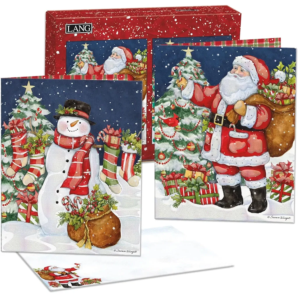 Lang : Santa and Snowman Assorted Boxed Cards