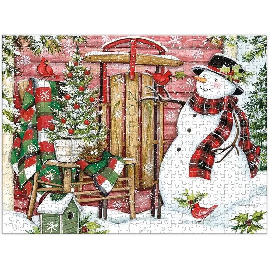 Lang : Snowman and Sled 500 Pieces Puzzle - Image 2