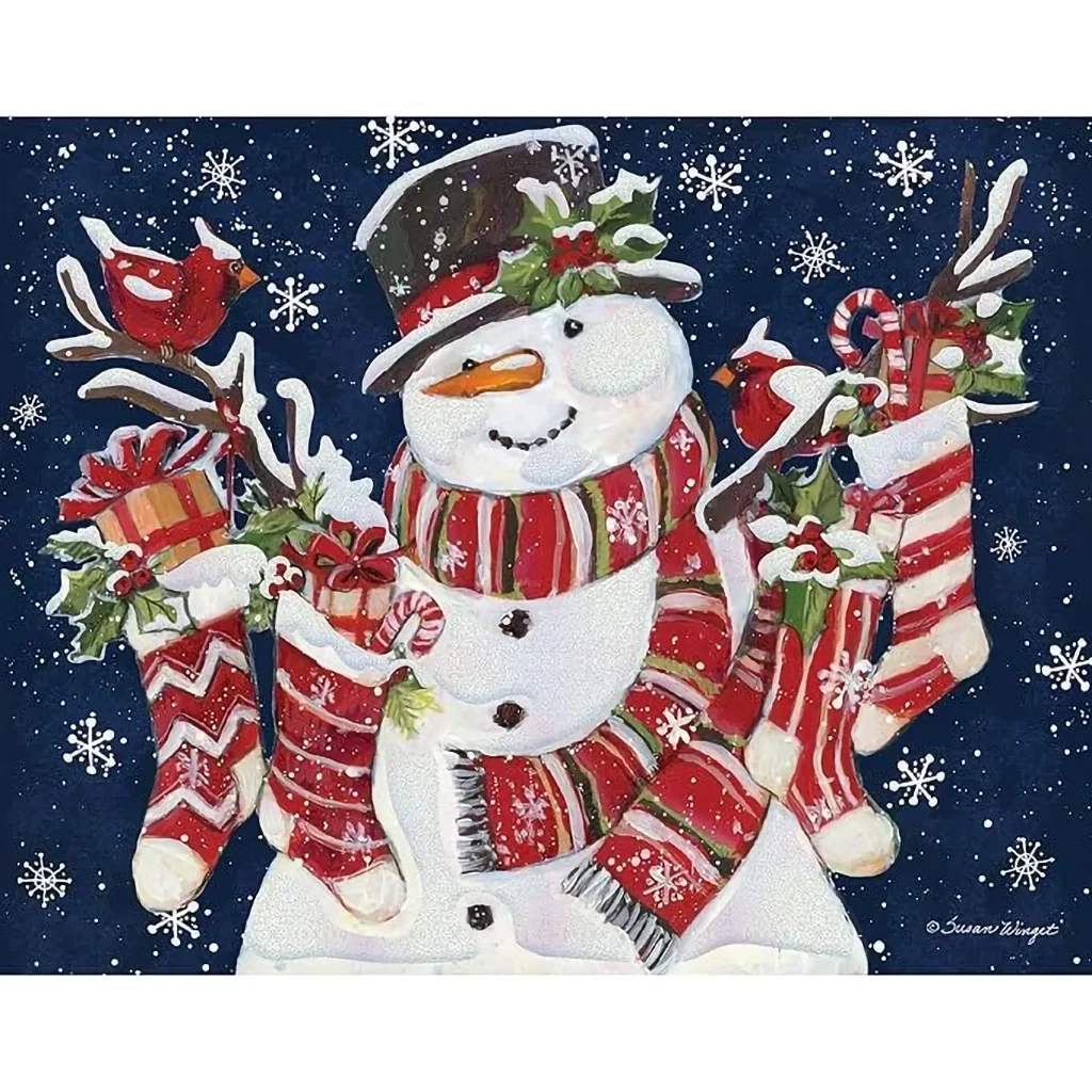 Lang : Snowman & Stockings Boxed Cards - Image 3