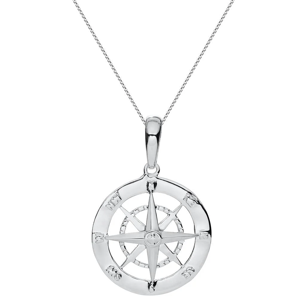 Cape Cod : Compass Rose Necklace - Silver