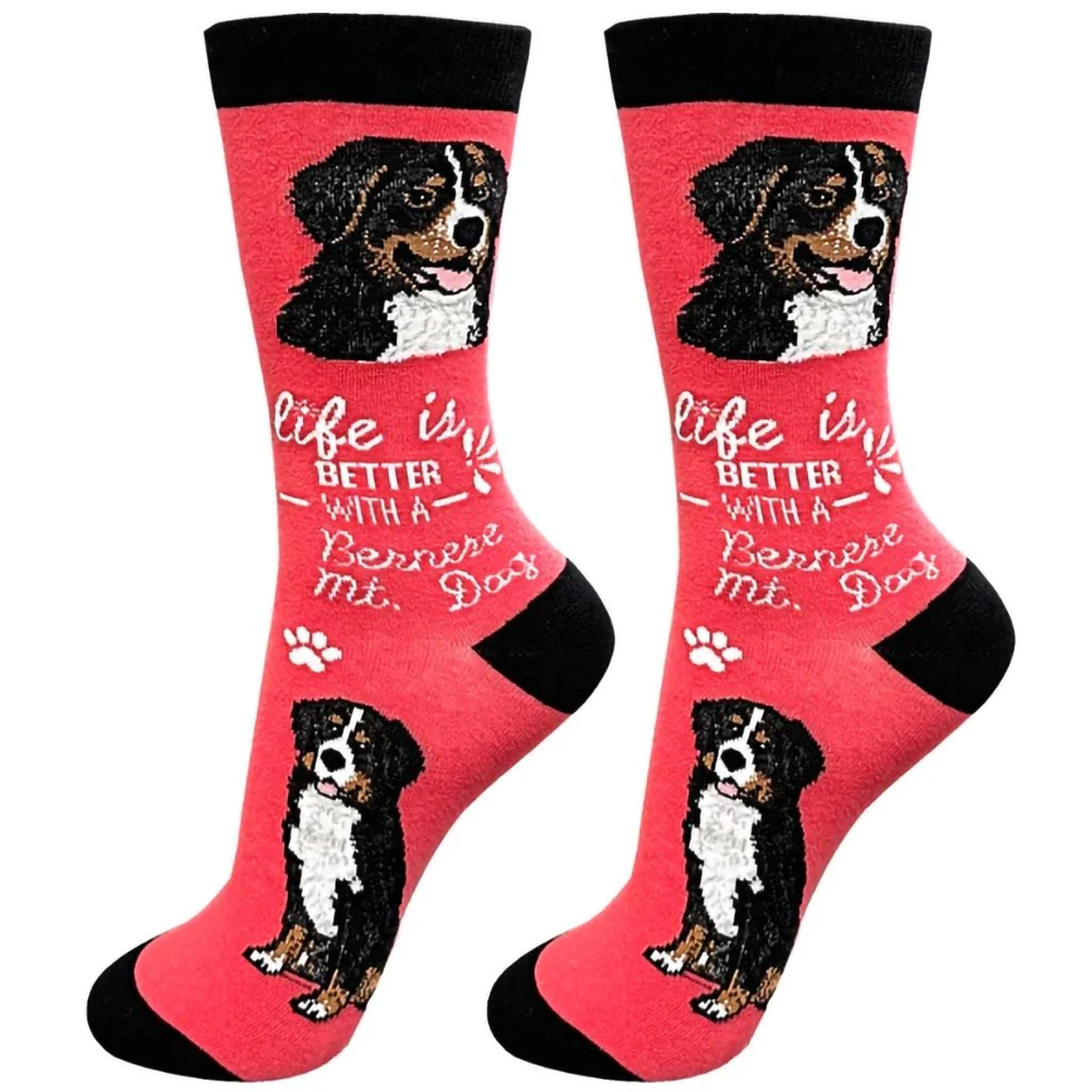 Life Is Better : Crew Socks - Bernese Mountain Dog
