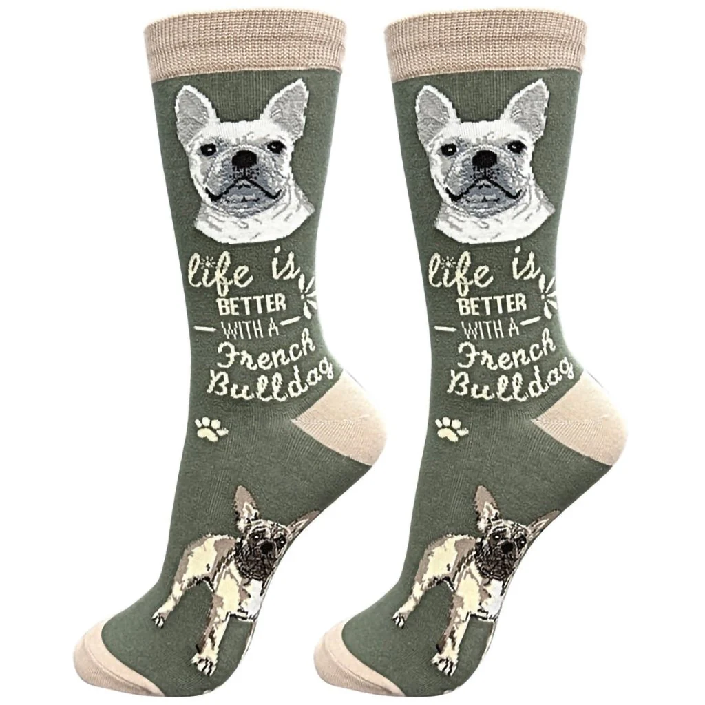 Life Is Better : Crew Socks - French Bulldog