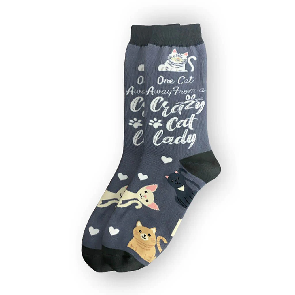 Life is Better : Crew Socks - I Love my Cat