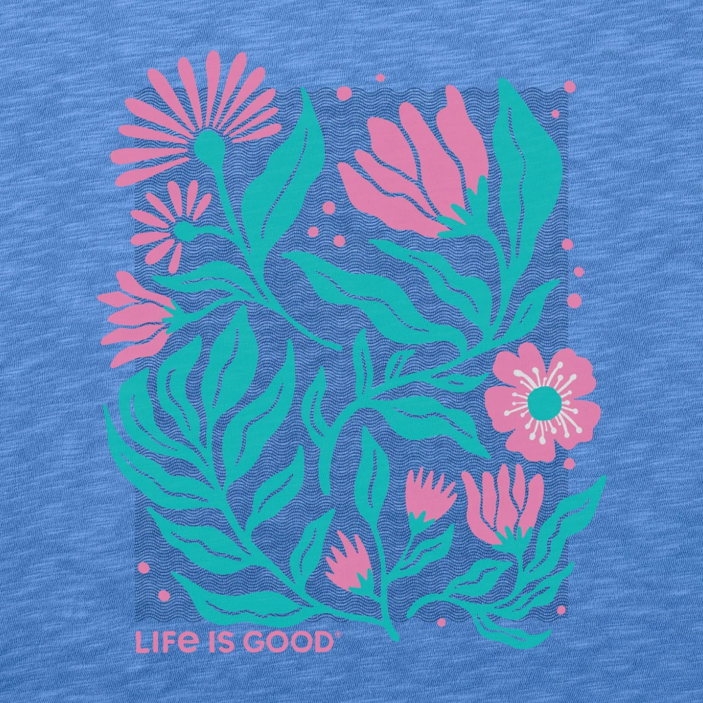 Life Is Good : Garden Floral Linework T-Shirt - Image 5