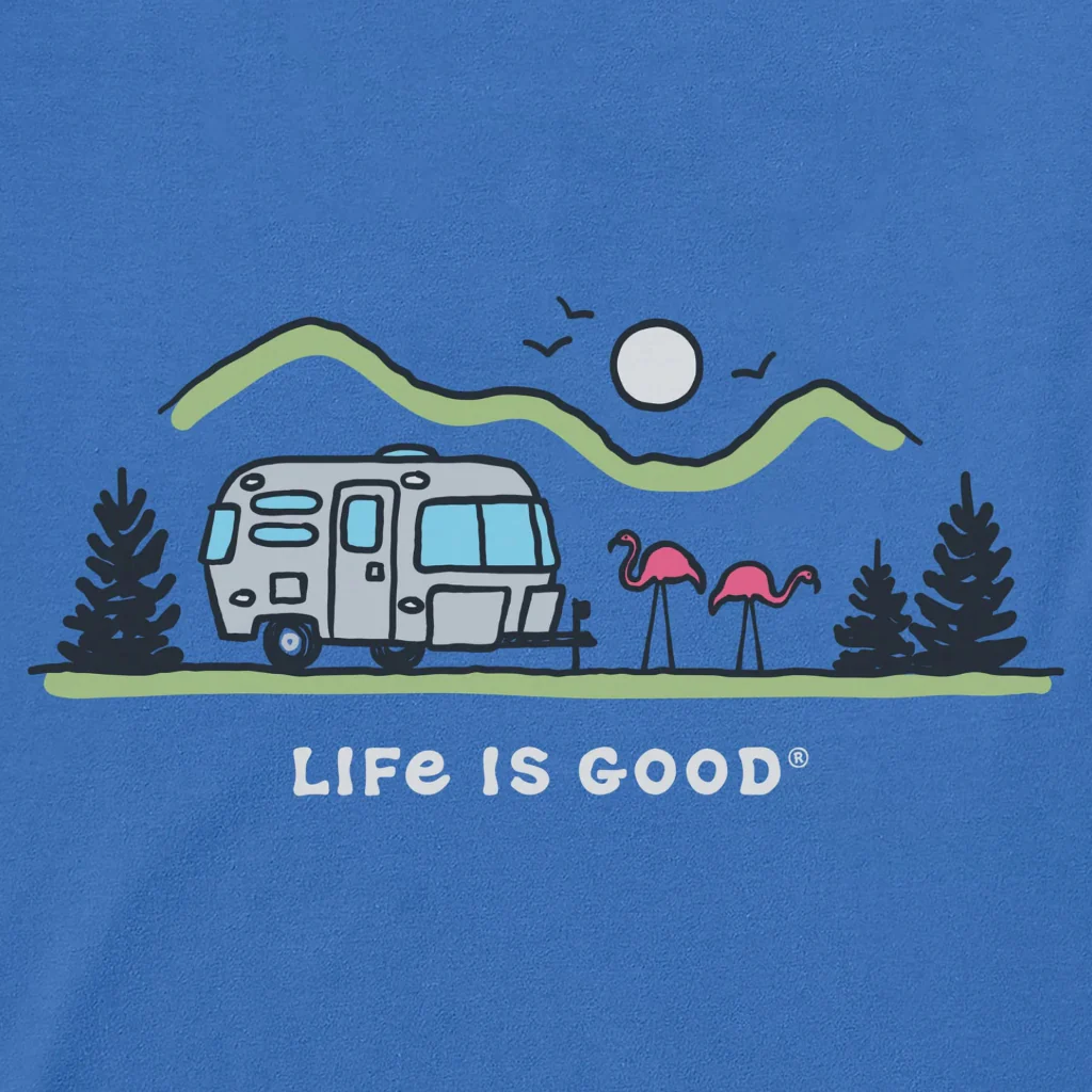 Life Is Good : Men's Camper Flamingo T-Shirt - Image 3