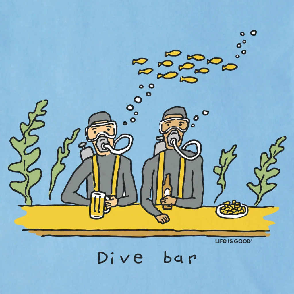 Life Is Good : Men's Dive Bar Short Sleeve T-Shirt - Image 2