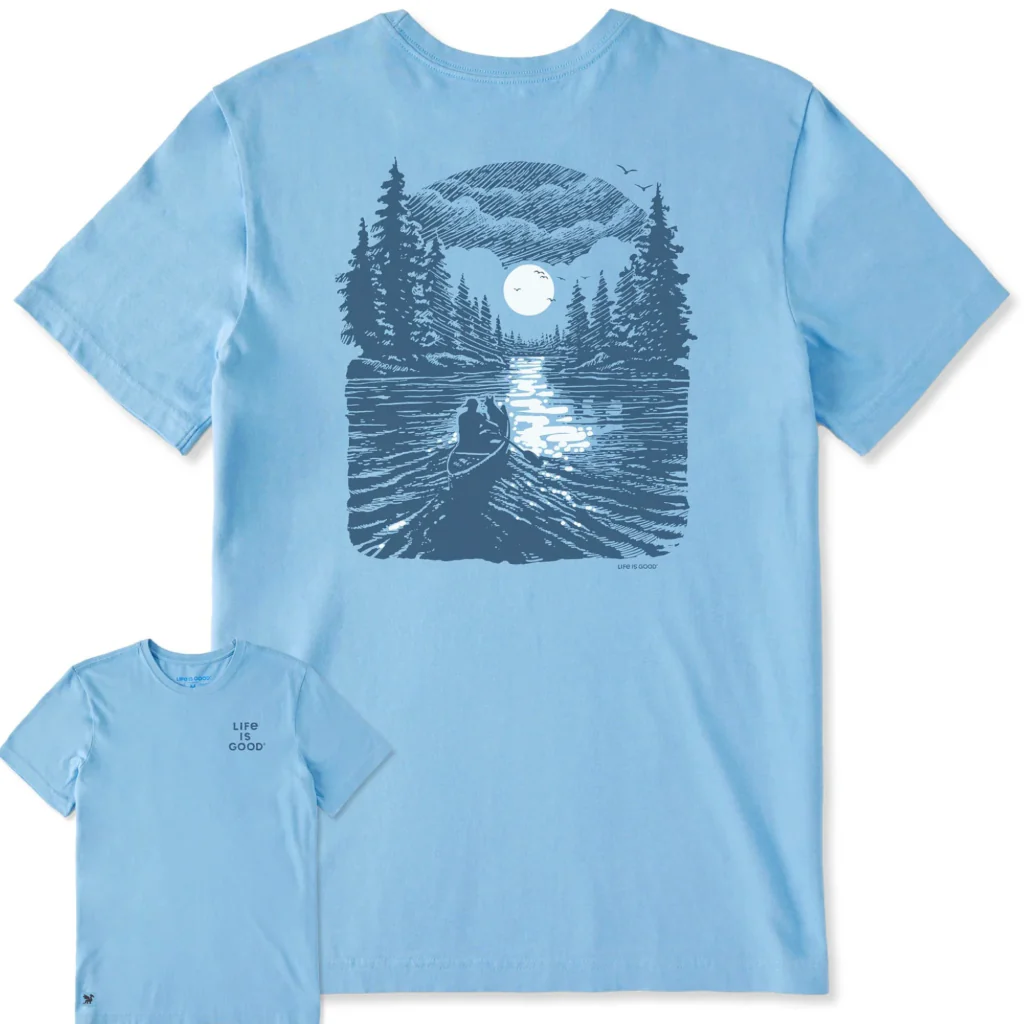 Life Is Good : Men's Full Moon Canoe Crusher T-shirt