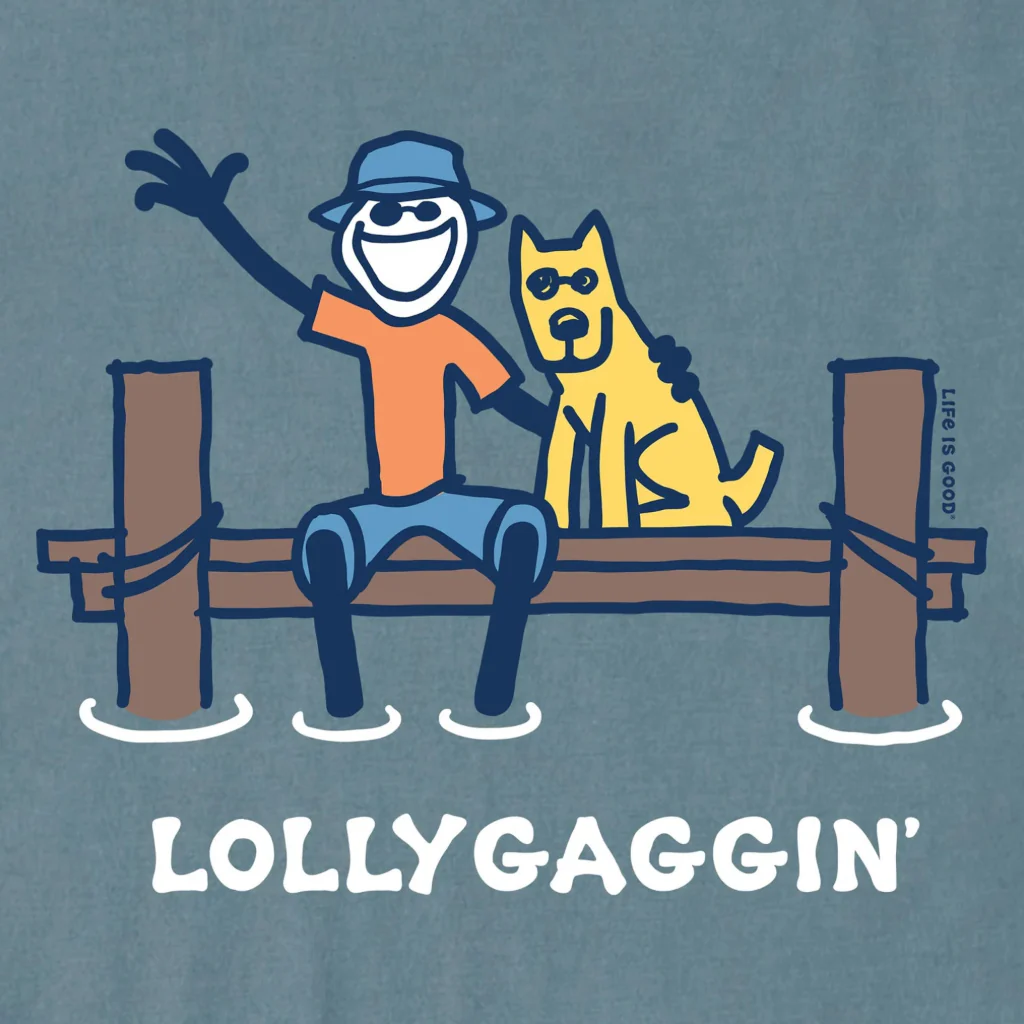 Life Is Good : Men's Lollygaggin Crusher T-shirt - Image 2