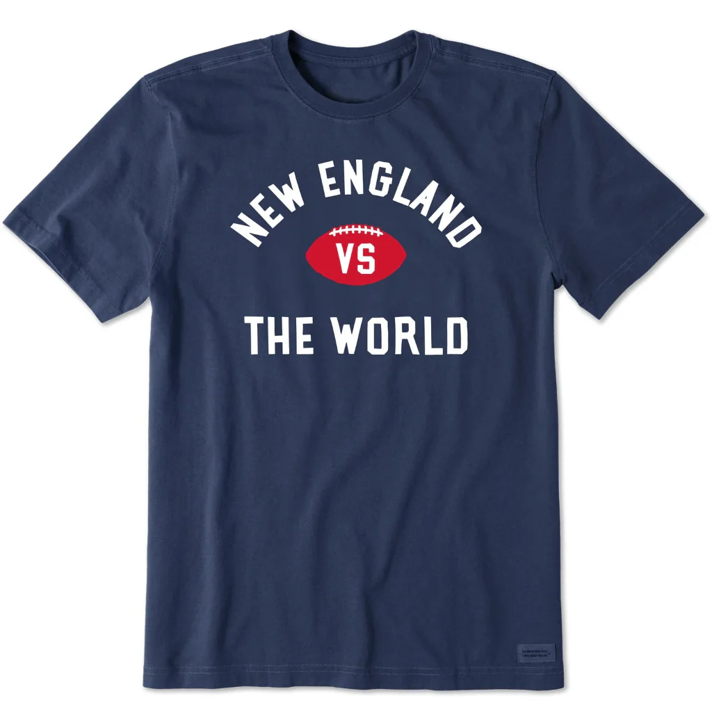 Life Is Good : Men's New England vs. The World Short Sleeve Crusher T-Shirt