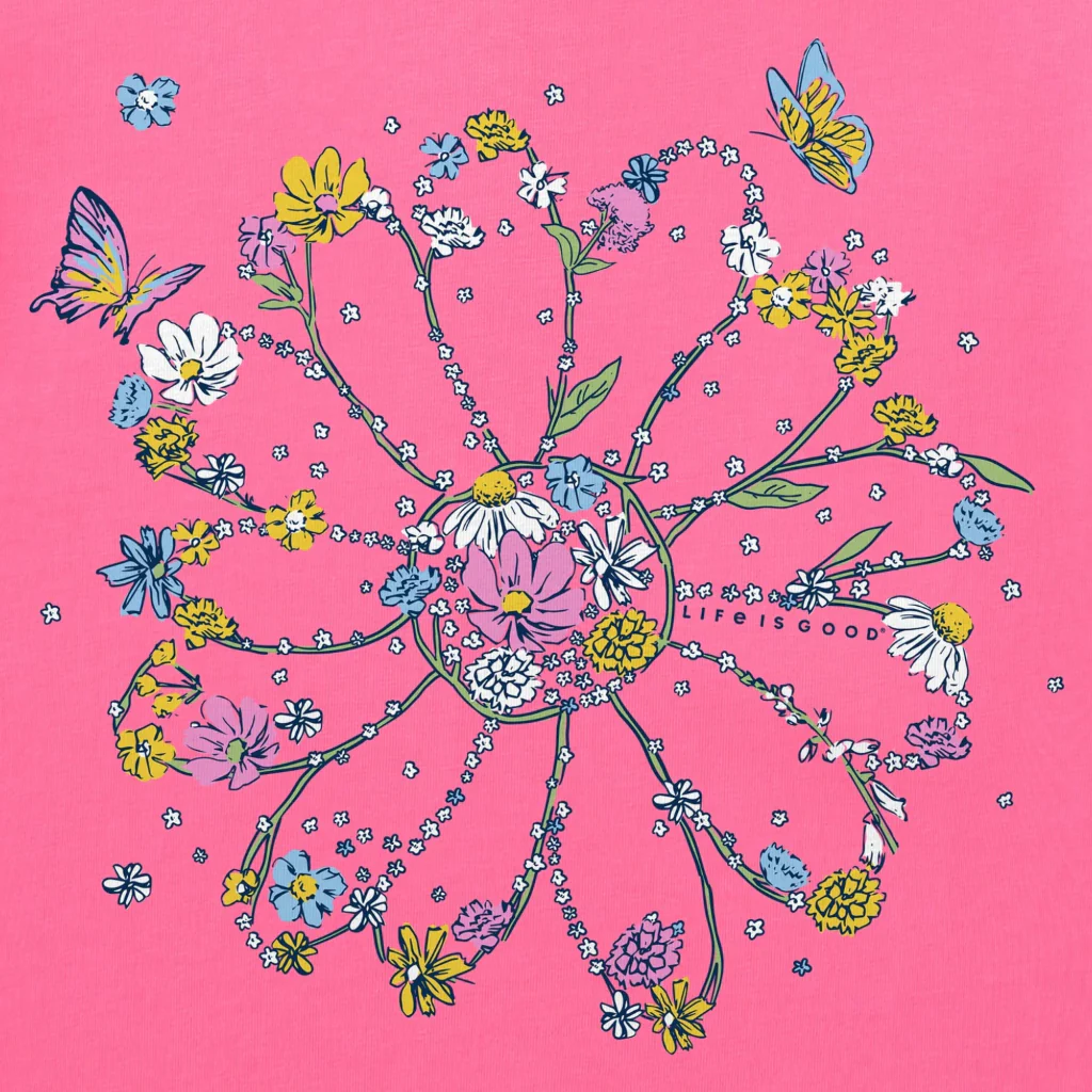 Life Is Good : Women's Blooming Daisy Wildflower T-shirt - Image 2