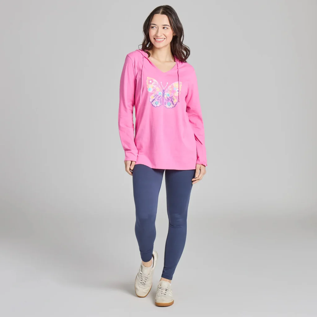 Life Is Good : Women's Butterfly Long Sleeve T-Shirt