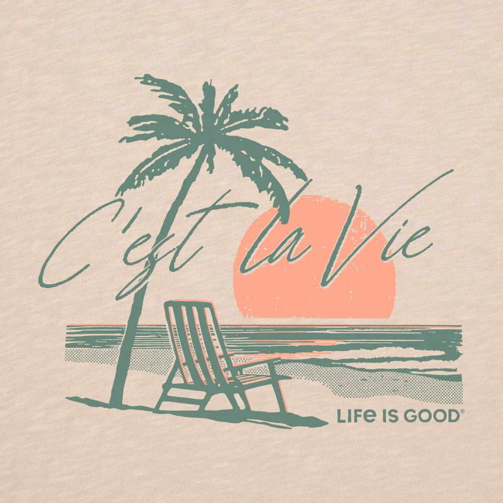 Life Is Good : Women's Cest La Vie T-Shirt - Image 4