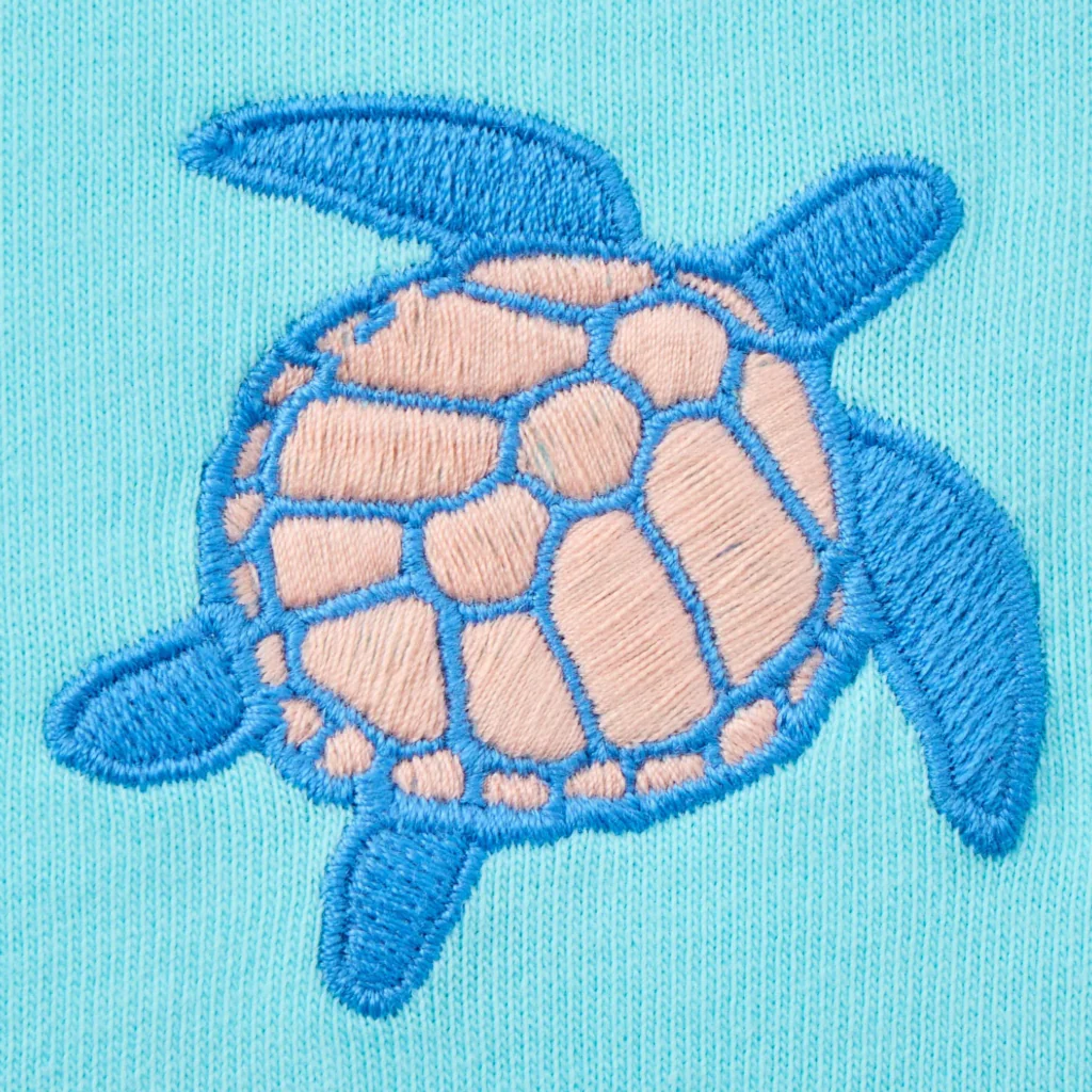 Life Is Good : Women's Embroidered Sea Turtle Crusher T-shirt - Image 2