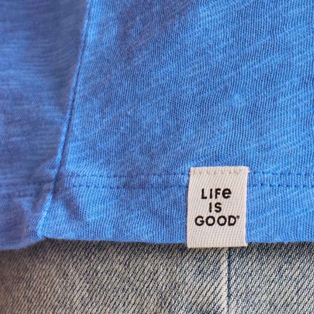 Life Is Good : Women's Embroidered Single Paw T-shirt - Image 2