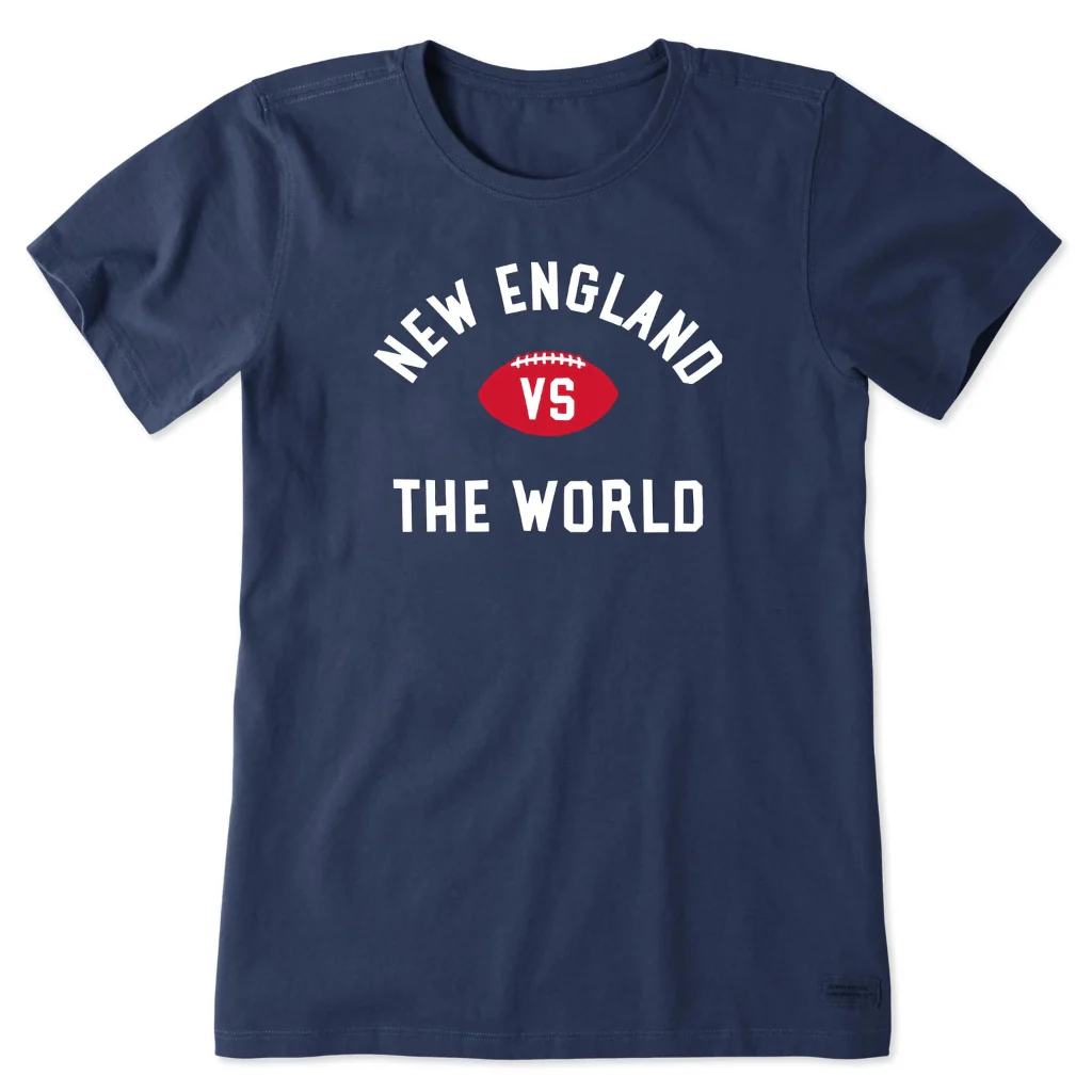 Life Is Good : Women's New England vs. The World Short Sleeve T-Shirt
