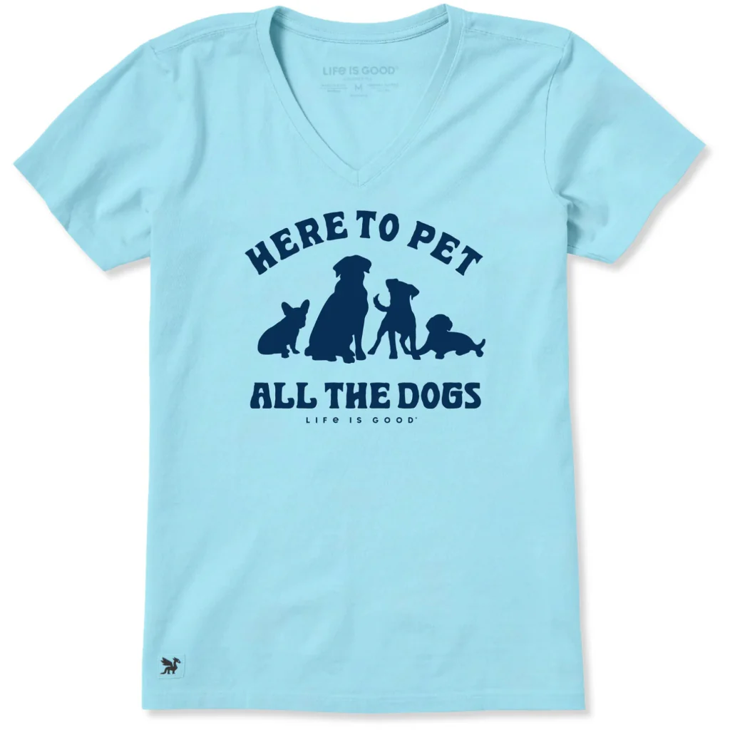 Life Is Good : Women's Pet All the Dogs T- Shirt