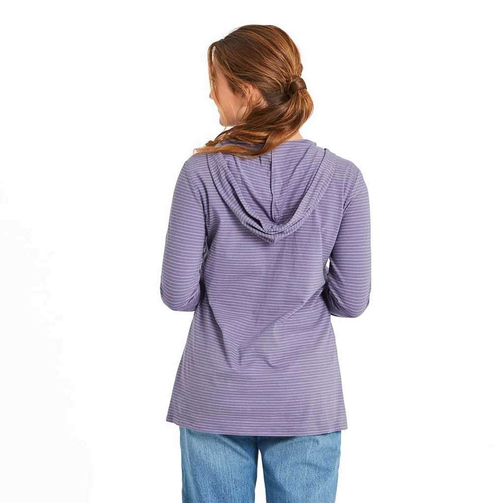 Life Is Good : Women's Pet Paw Crusher Hooded Tee - LITE Long Sleeve - Image 4