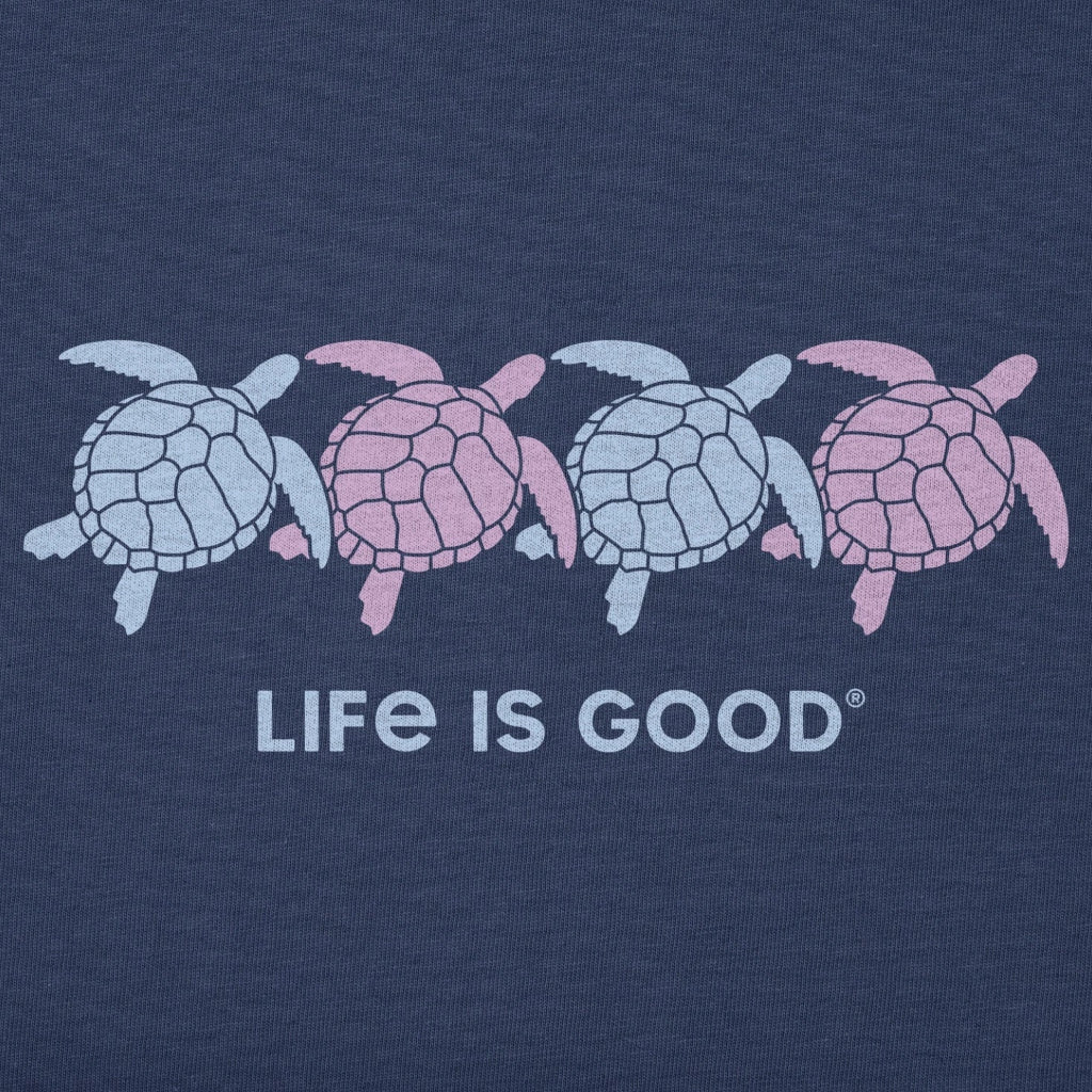 Life Is Good : Women's Rally Swimming Turtles Short Sleeve Crusher T-Shirt - Image 2