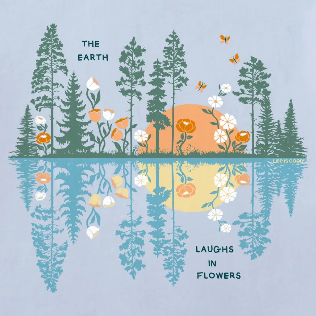 Life Is Good : Women's Reflections in Bloom Short Sleeve T-shirt - Image 2