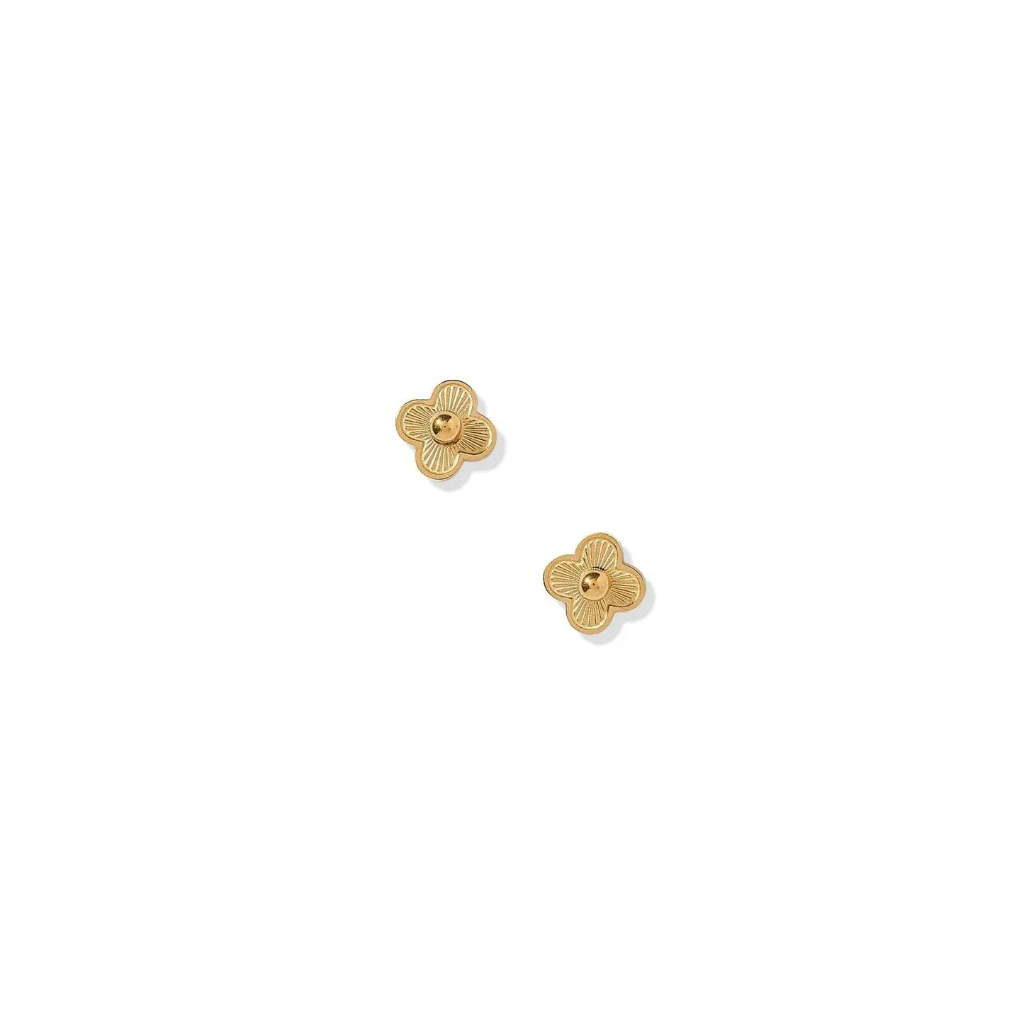 Linny Co : Screwback Stud Earrings - Sweet Clover Gold - Image 3