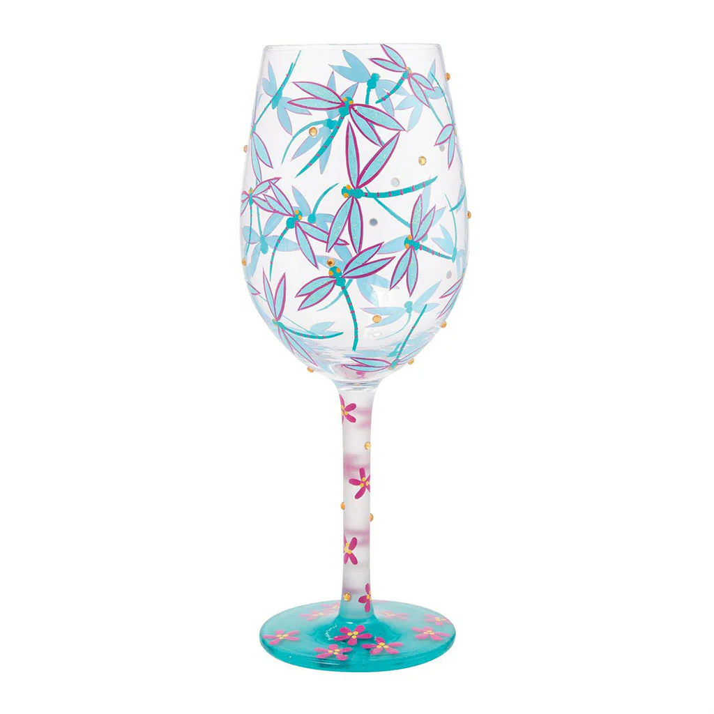 Lolita : Dance of the Dragonflies Wine Glass