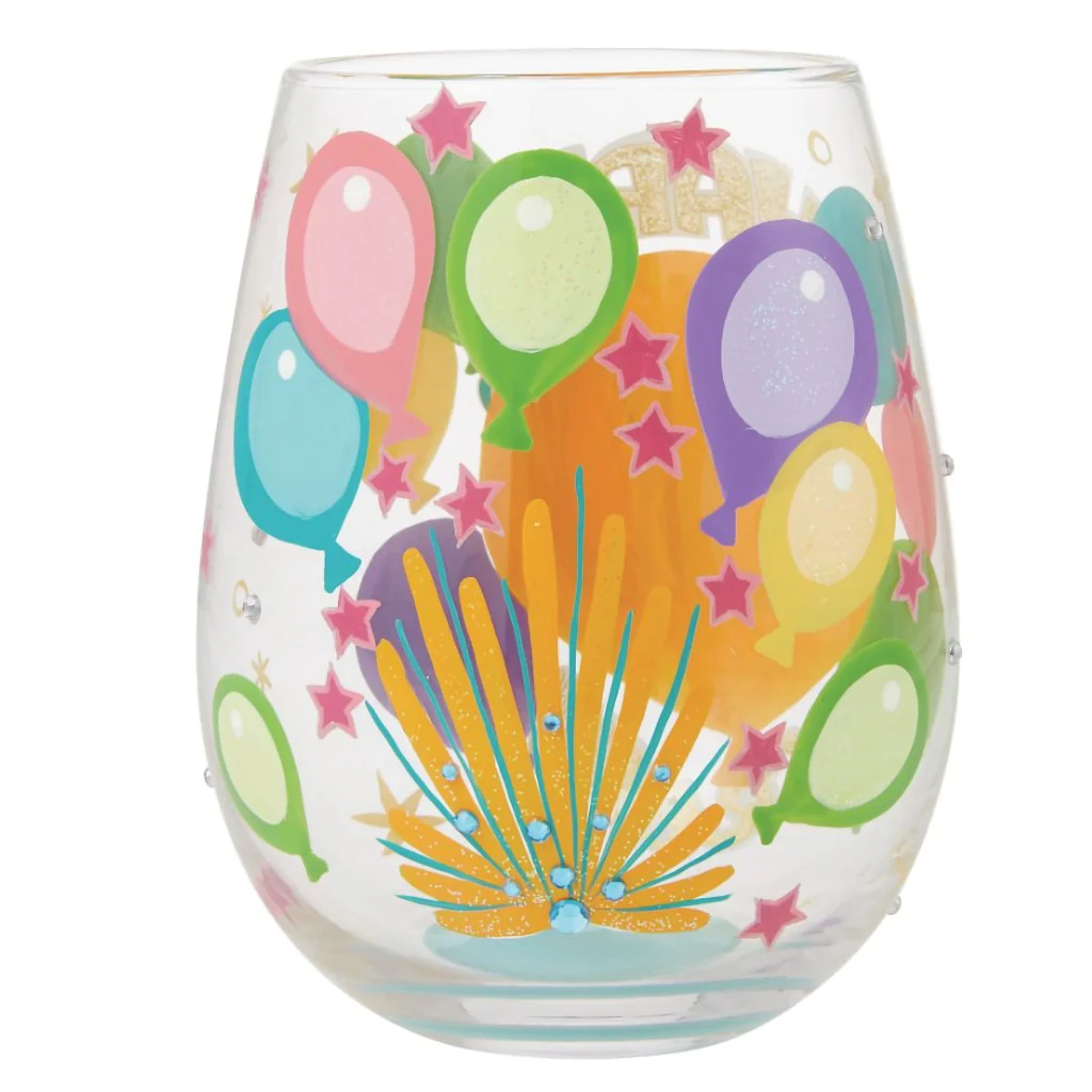Lolita : Happy 30th Stemless Wine Glass - Image 3