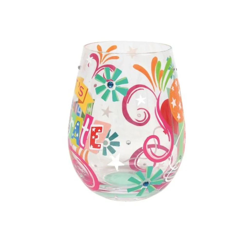 Lolita : Let's Celebrate Stemless Wine Glass - Image 2