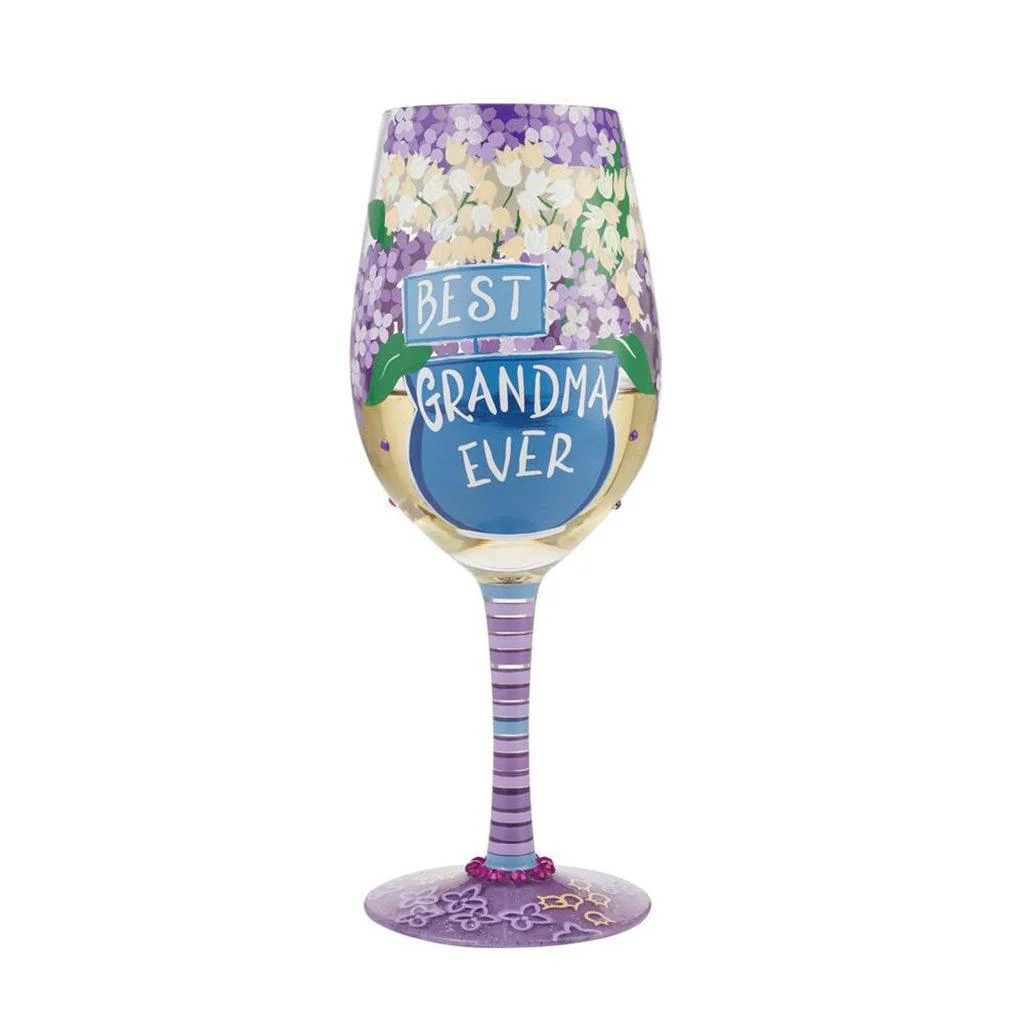 Lolita :  Wine Glass Best Grandma Ever - Image 2