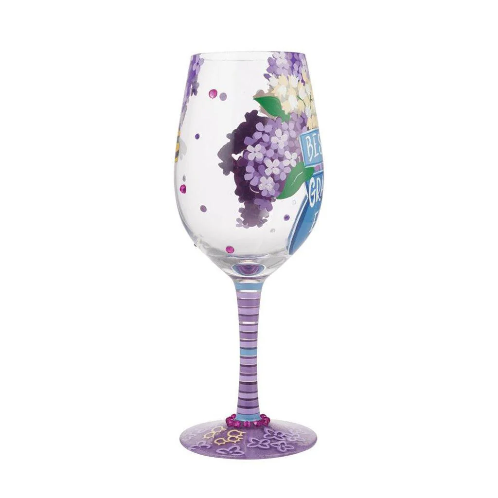 Lolita :  Wine Glass Best Grandma Ever - Image 3