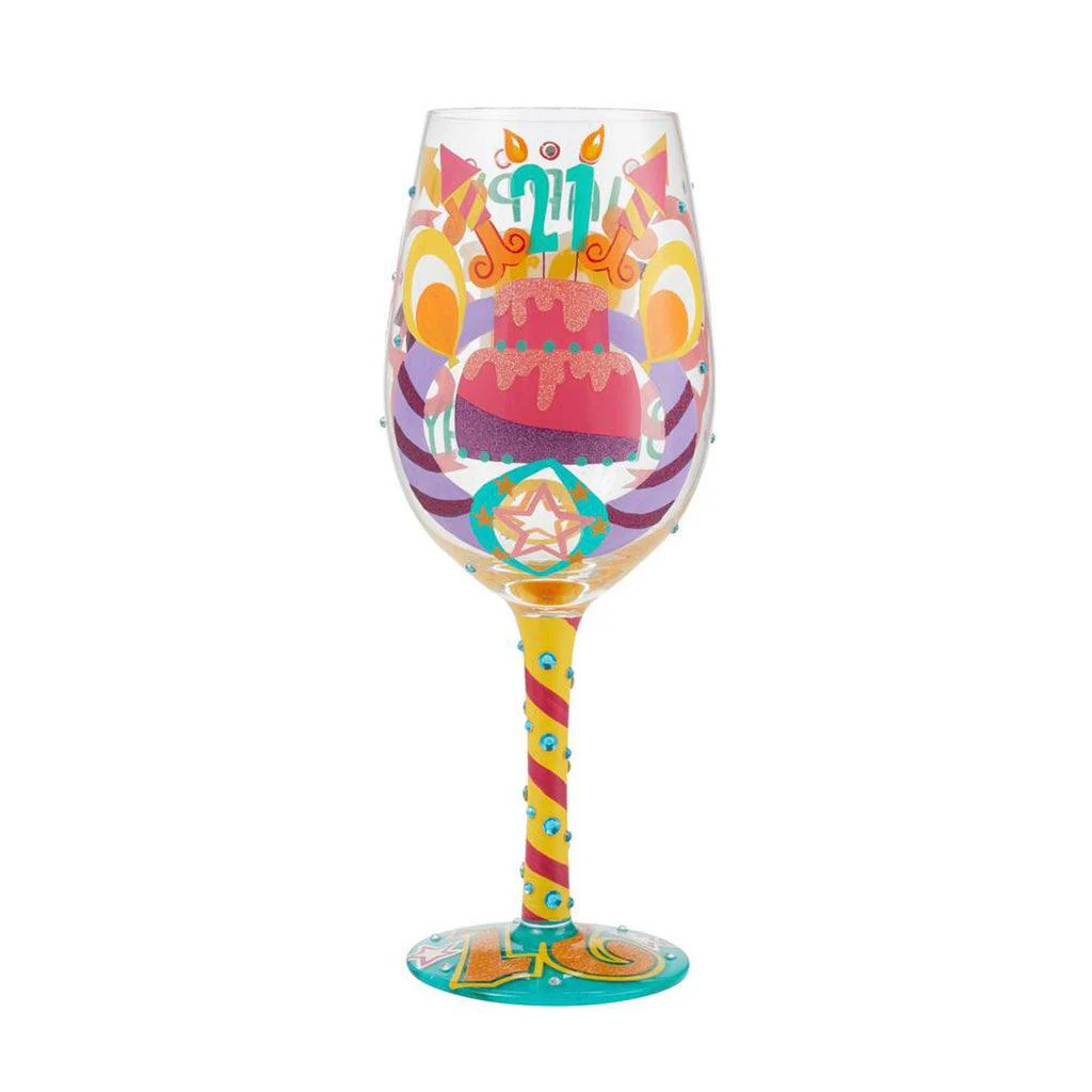 Lolita : Happy 21st Birthday Wine Glass - Image 3