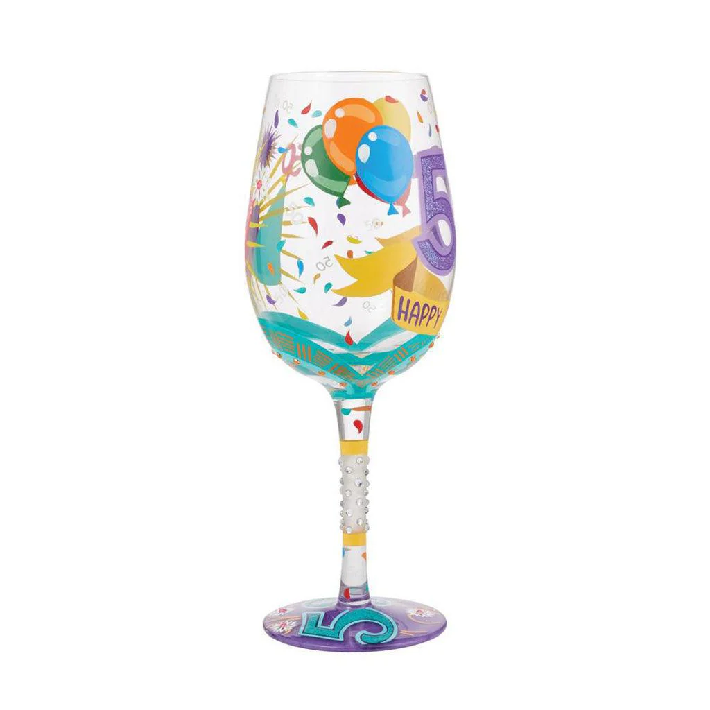 Lolita : Happy 50th Birthday Wine Glass - Image 3