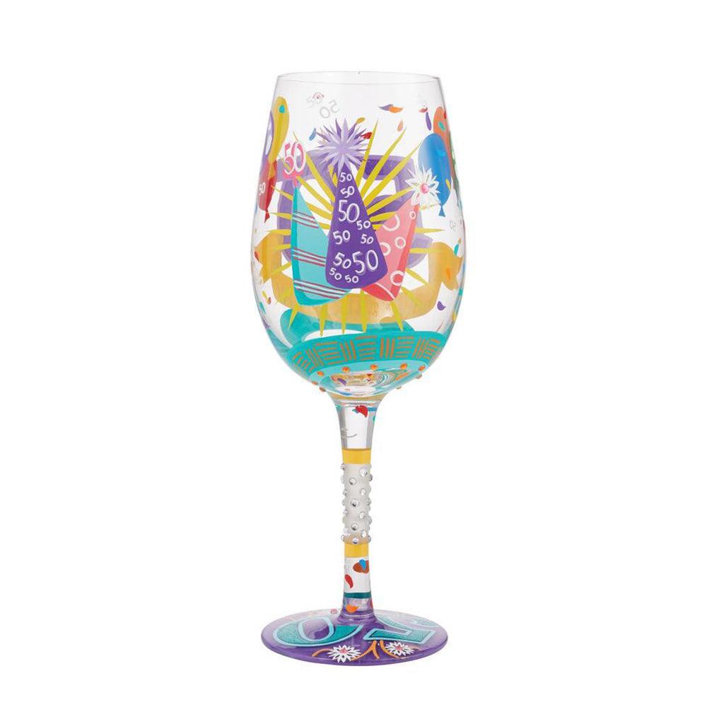 Lolita : Happy 50th Birthday Wine Glass - Image 4