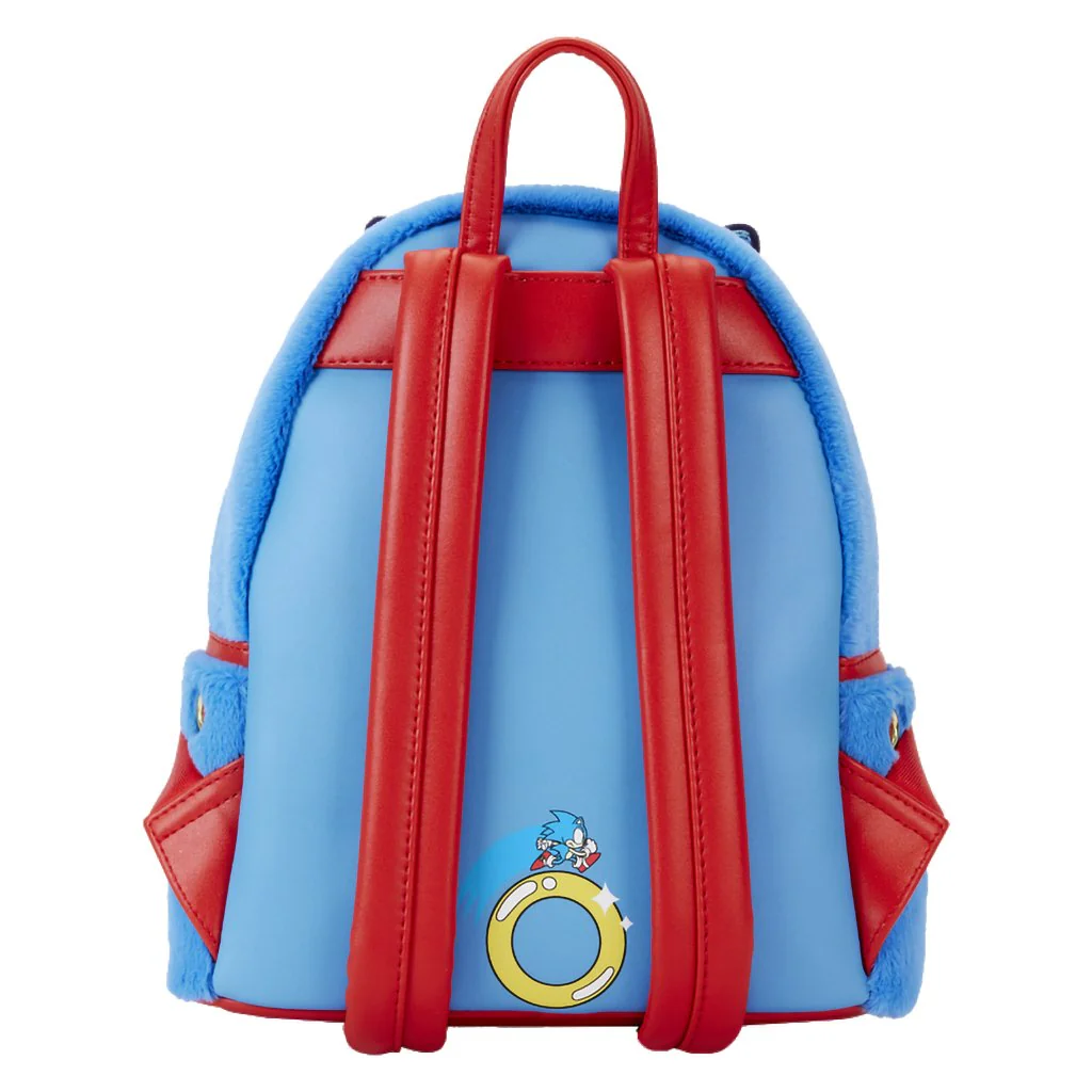 Loungefly :  Sonic the Hedgehog Classic Cosplay Plush Mini Backpack - Image 3