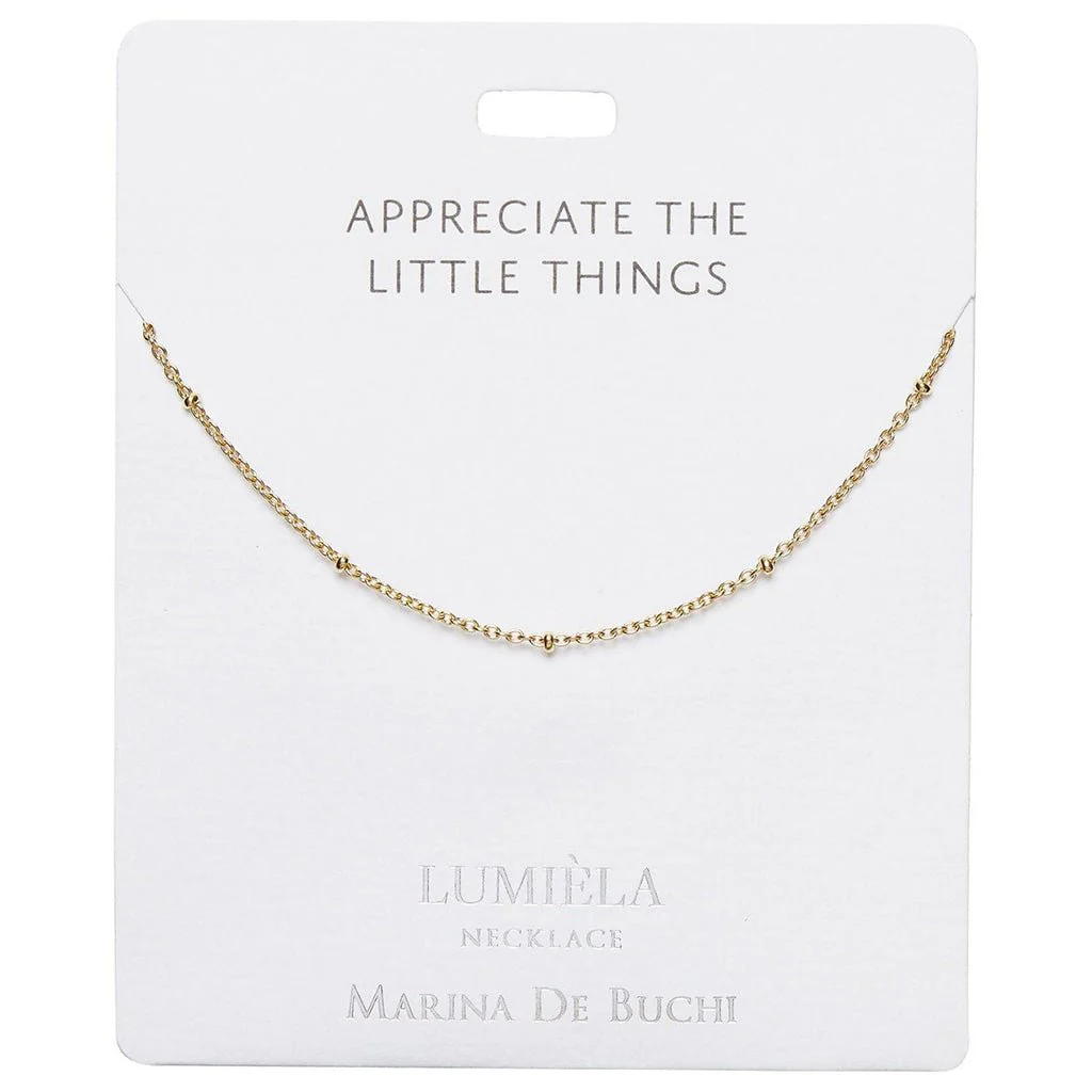 Lumiela Necklace: "appreciate the little things" - Dew Beads