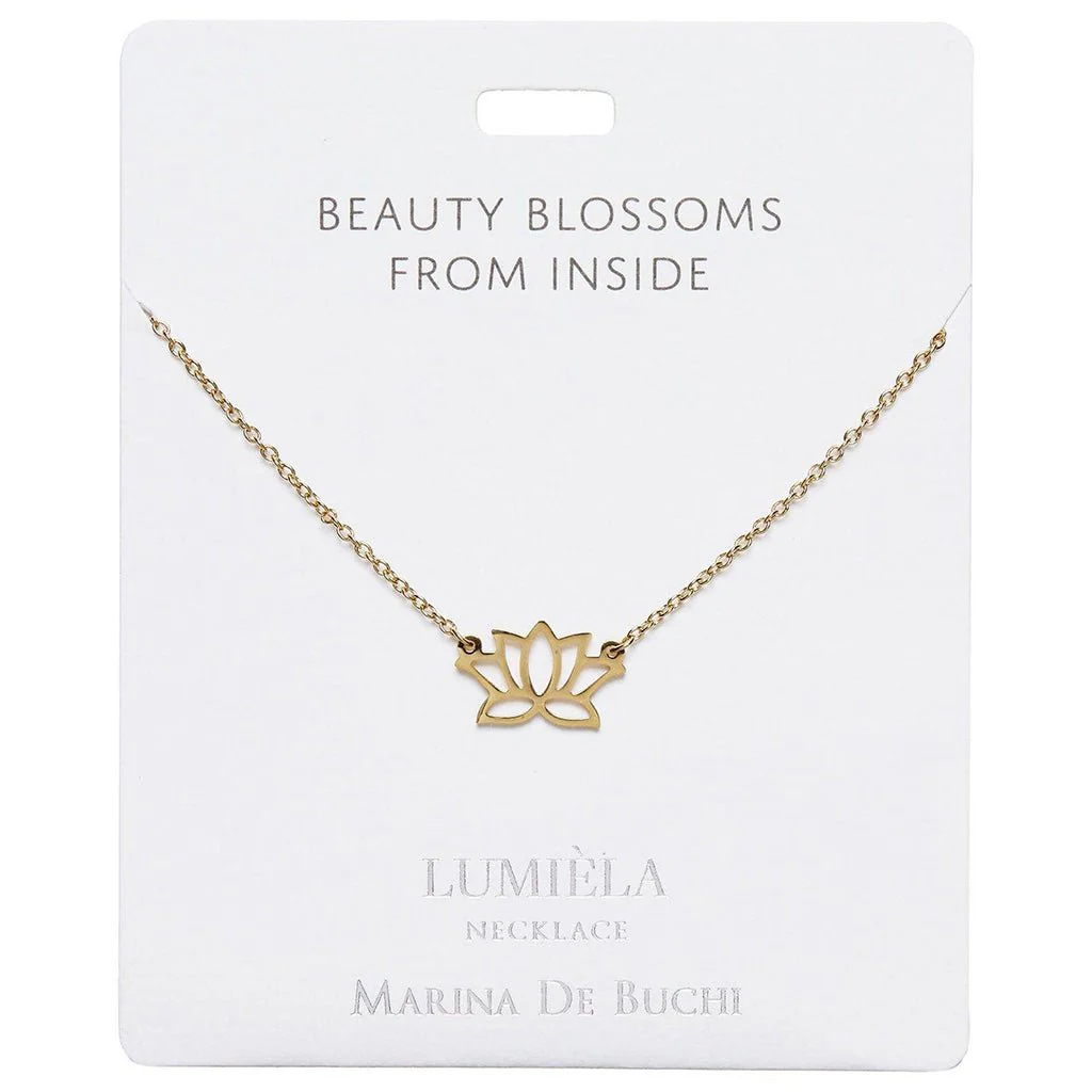 Lumiela Necklace: "beauty blossoms from inside" - Lotus