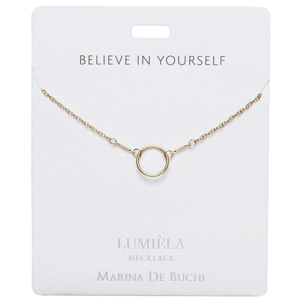 Lumiela Necklace: "believe in yourself" - Circle