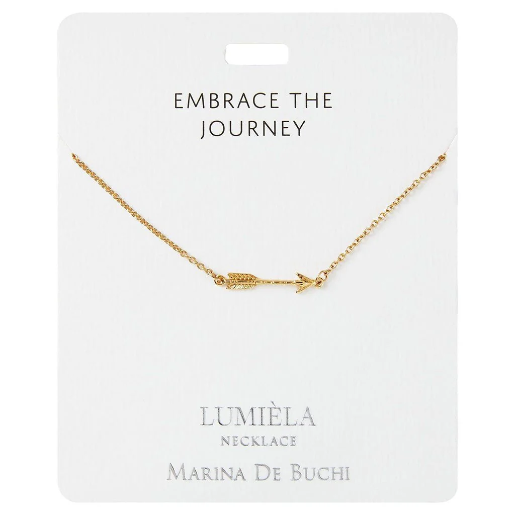 Lumiela Necklace: "embrace the journey " - Arrow