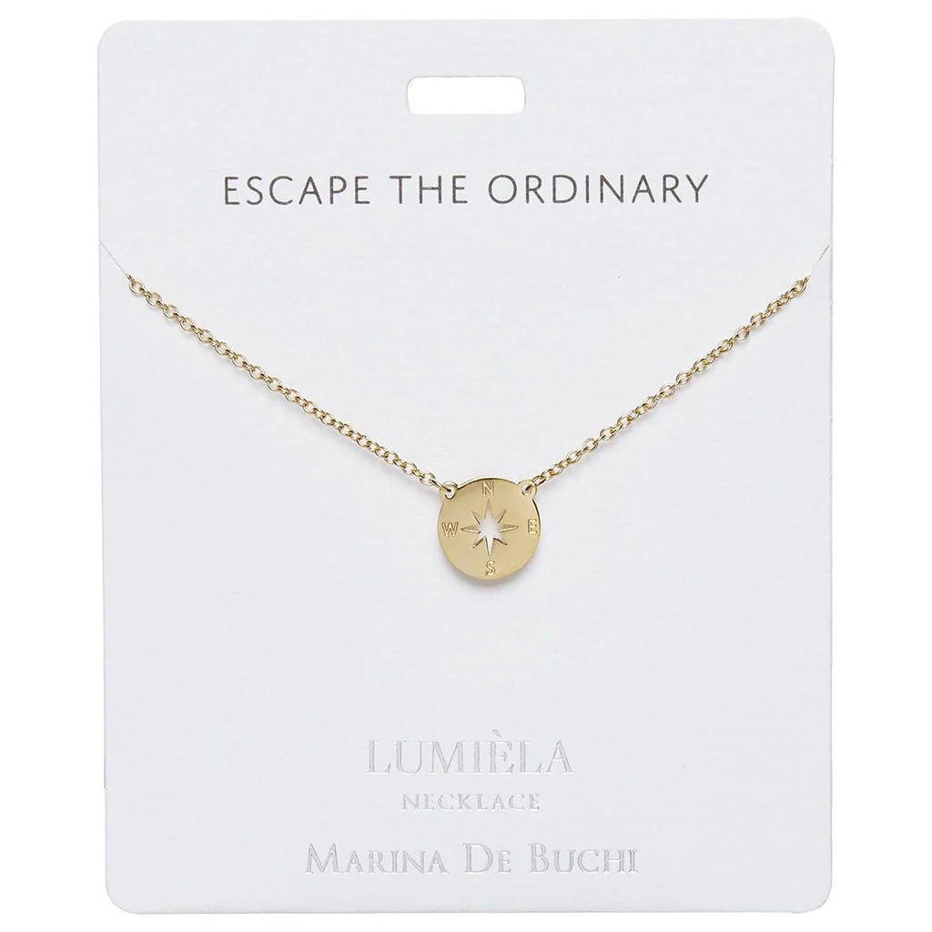 Lumiela Necklace: "escape the ordinary" - Compass