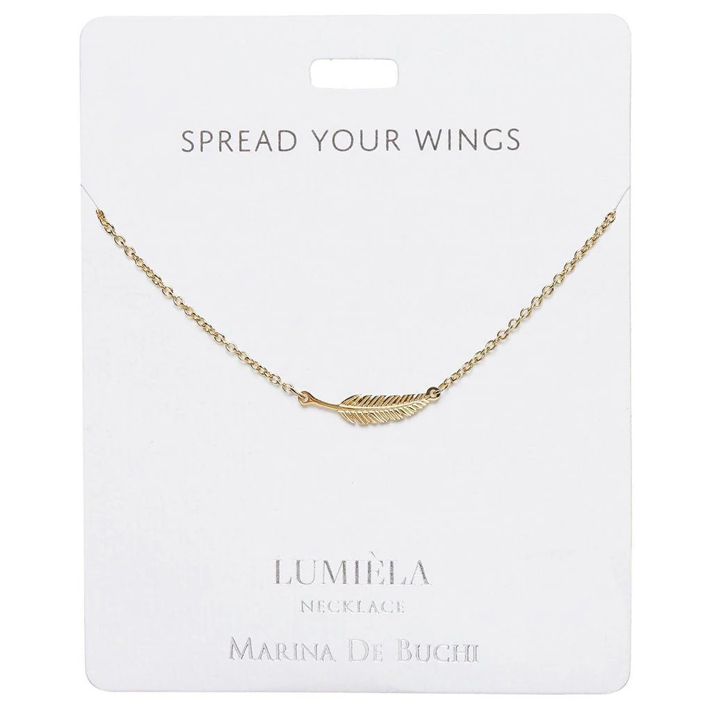 Lumiela Necklace: "'Spread Your Wings' Feather Necklace