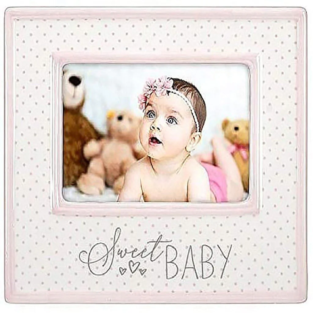 Malden :  Pink Sweet Baby Ceramic Photo Frame - 4x6