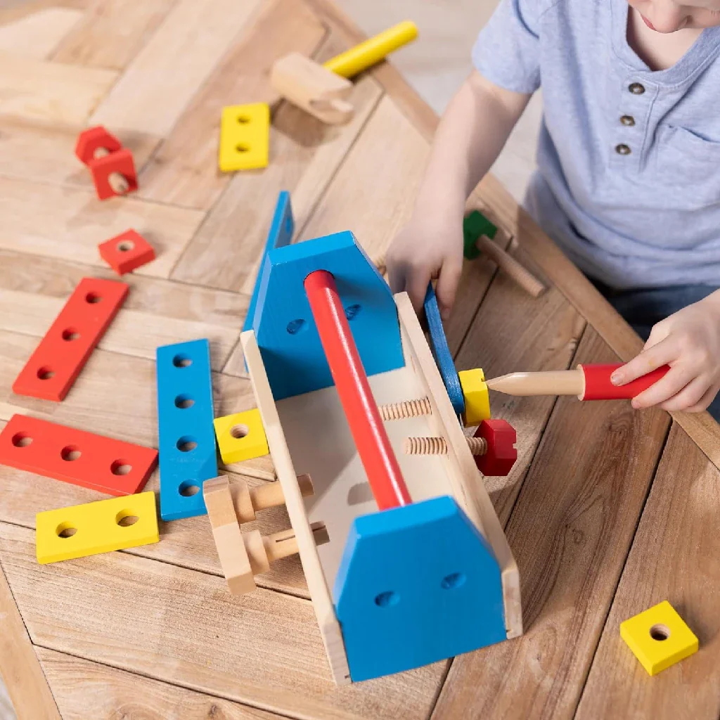 Melissa & Doug : Take-Along Tool Kit Wooden Construction - Image 3