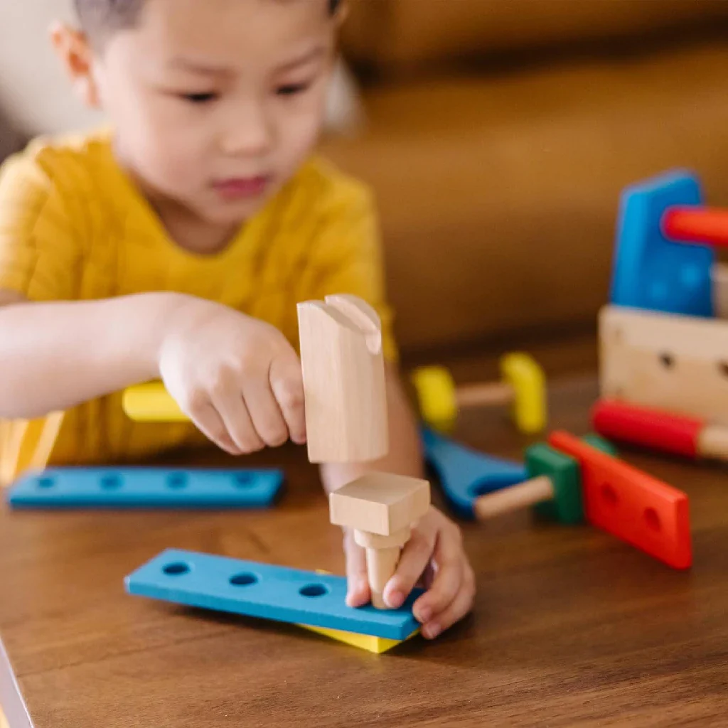 Melissa & Doug : Take-Along Tool Kit Wooden Construction - Image 4
