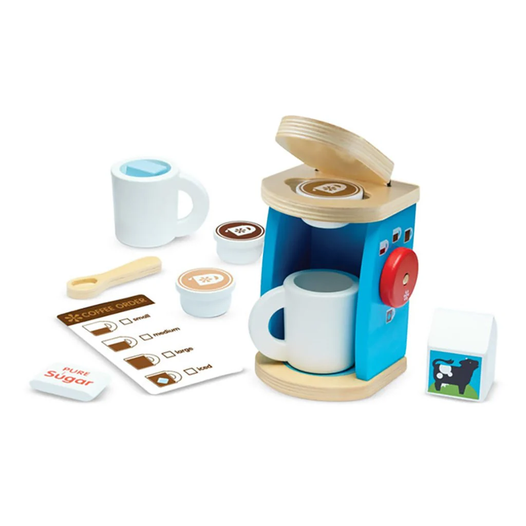 Melissa & Doug : Wooden Brew & Serve Coffee Set