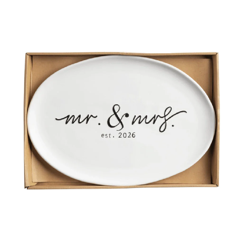Mud Pie LLC: Mr. & Mrs. 2026 Platter